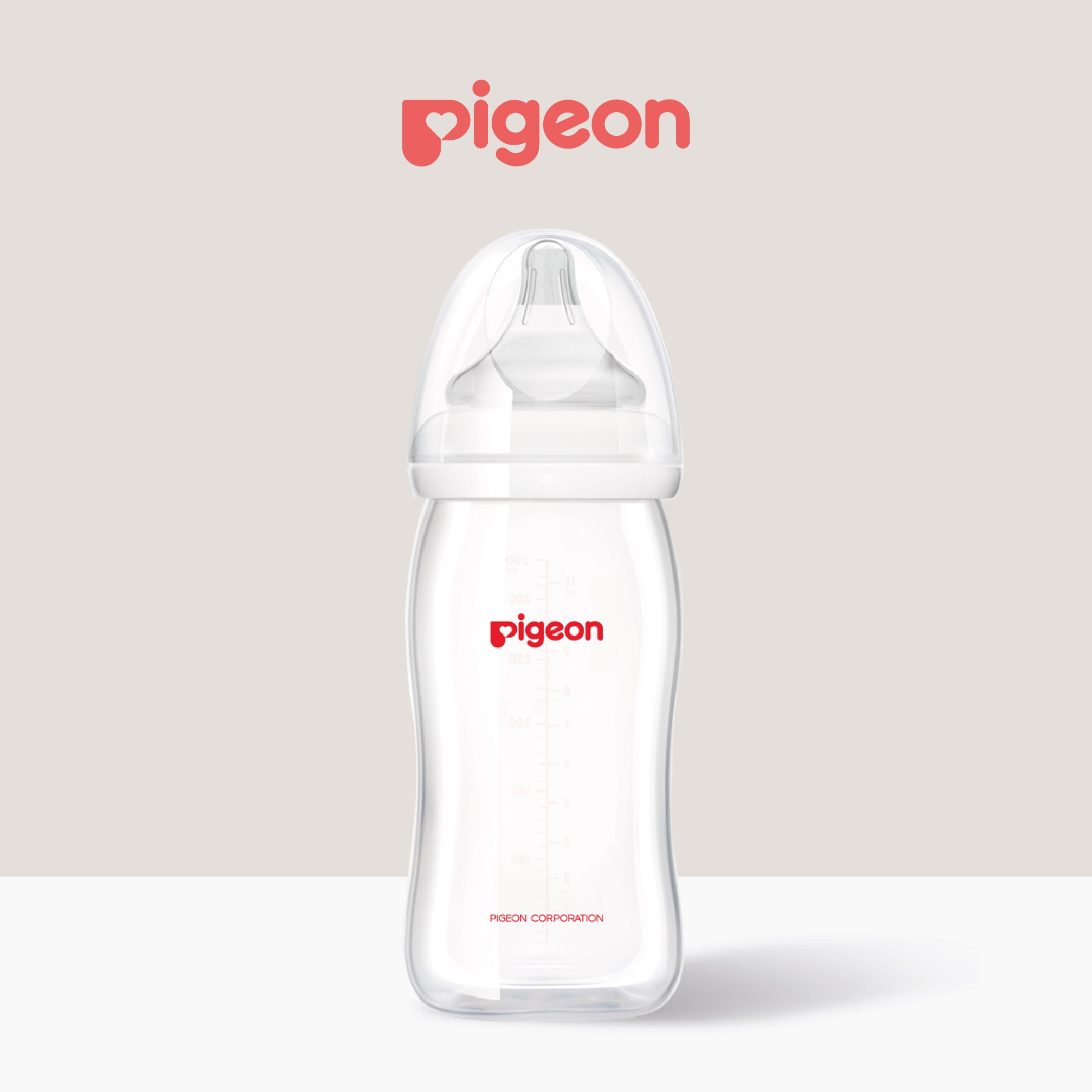 SofTouch™ Wide Neck Nursing Bottle PP 330ml Logo (Outlet Return Stock,  Expiry Feb 2028) Pigeon Malaysia