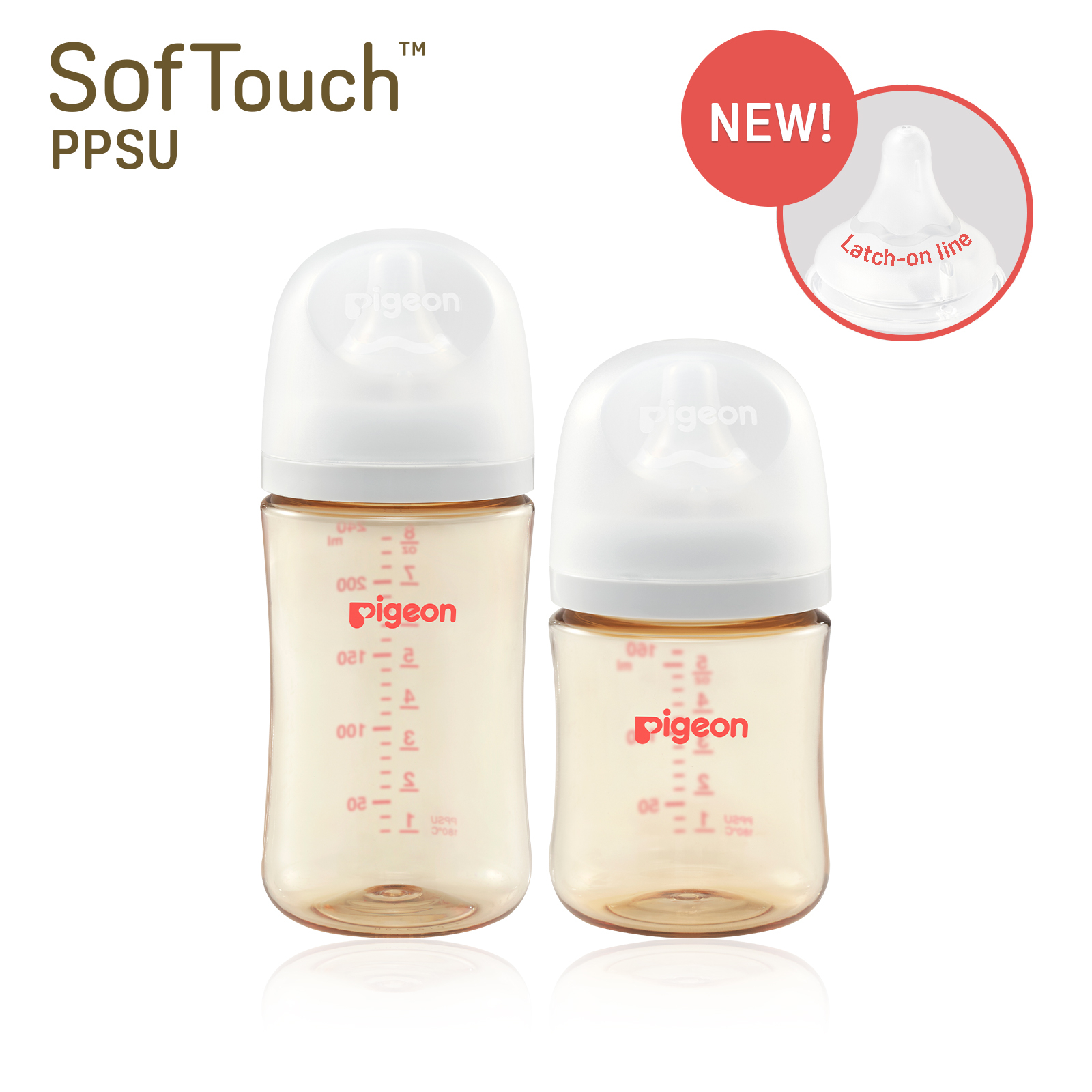 Pigeon SofTouch Peristaltic PLUS biberon, 0 + mesi 160ml PPSU