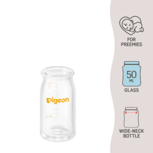 Pigeon Preemie Botol Susu Kaca Corak Logo | Preemie Nursing Bottle Glass Logo 50ml