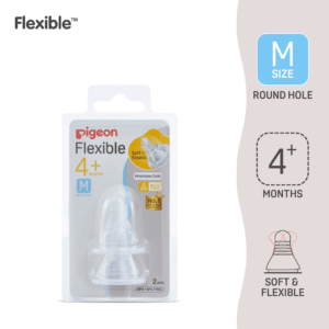 Pigeon Flexible Puting Susu Leher Lurus | Flexible Slim Neck Teat Size M