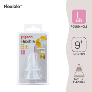 Pigeon Flexible Puting Susu Leher Lurus | Flexible Slim Neck Teat Size L