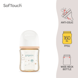 Pigeon SofTouch™ BPP Botol Susu Leher Lebar PPSU Corak Galaksi | SofTouch™ BPP Wide Neck Nursing Bottle PPSU Galaxy 160ml