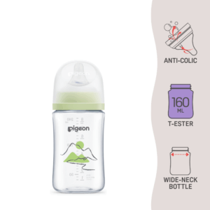 Pigeon SofTouch™ BPP Botol Susu Leher Lebar T-Ester Corak Gunung | SofTouch™ BPP Wide Neck Nursing Bottle T-Ester Mountain 240ml
