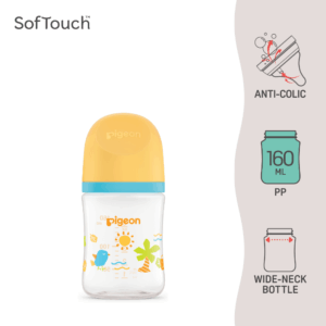 Pigeon SofTouch™ BPP Botol Susu Leher Lebar PP Corak Panas | SofTouch™ BPP Wide Neck Nursing Bottle PP Summer 160ml