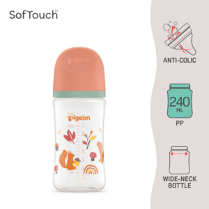 Pigeon SofTouch™ BPP Botol Susu Leher Lebar PP Corak Luruh | SofTouch™ BPP Wide Neck Nursing Bottle PP Autumn 240ml