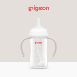 SofTouch™ Wide Neck BPP Step Up Straw Bottle Set 240ml Logo