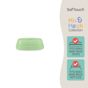 Pigeon SofTouch™ Penutup Skru Leher Lebar Padan dan Serasi Hijau Laut Dalam | SofTouch™ Wide Neck Screw Cap Mix and Match Dark Sea Green