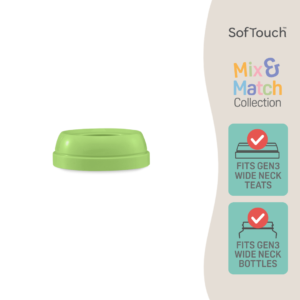 Pigeon SofTouch™ Penutup Skru Leher Lebar Padan dan Serasi Hijau Zaitun | SofTouch™ Wide Neck Screw Cap Mix and Match Olive Green