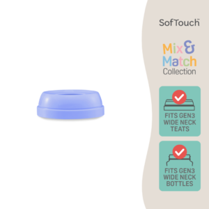 Pigeon SofTouch™ Penutup Skru Leher Lebar Padan dan Serasi Biru Periwinkle | SofTouch™ Wide Neck Screw Cap Mix and Match Periwinkle Blue