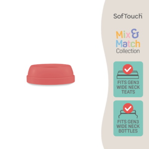 Pigeon SofTouch™ Penutup Skru Leher Lebar Padan dan Serasi Merah Pigeon | SofTouch™ Wide Neck Screw Cap Mix and Match Pigeon Red
