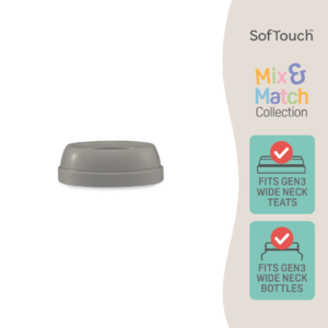 Pigeon SofTouch™ Penutup Skru Leher Lebar Padan dan Serasi Kelabu Pasir | SofTouch™ Wide Neck Screw Cap Mix and Match Warm Gray
