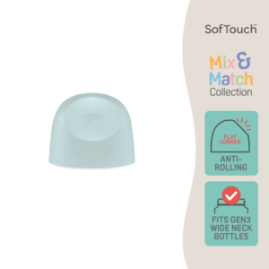 Pigeon SofTouch™ Penutup Botol Susu Leher Lebar Padan dan Serasi Hijau Lembut | SofTouch™ Wide Neck Bottle Hood Mix and Match Honeydew