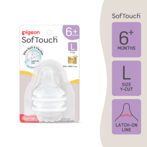 Pigeon SofTouch™ Latch-On Puting Susu Leher Lebar | SofTouch™ Latch-On Wide Neck Teat Size L