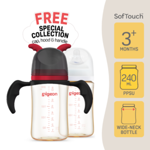 [BUNDLE] Pigeon SofTouch™ BPP Botol Susu Leher Lebar PPSU Corak Logo Pek Berkembar Koleksi Khas | SofTouch™ BPP Wide Neck Nursing Bottle PPSU Logo Twin Pack 240ml Special Collection