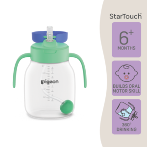Pigeon StarTouch™ Cawan Straw dengan Bebola Graviti Mint To Be | StarTouch™ Straw Cup with Gravity Ball Mint To Be 250ml