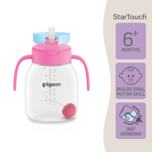 Pigeon StarTouch™ Cawan Straw dengan Bebola Graviti Bubblegum Pop | StarTouch™ Straw Cup with Gravity Ball Bubblegum Pop 250ml